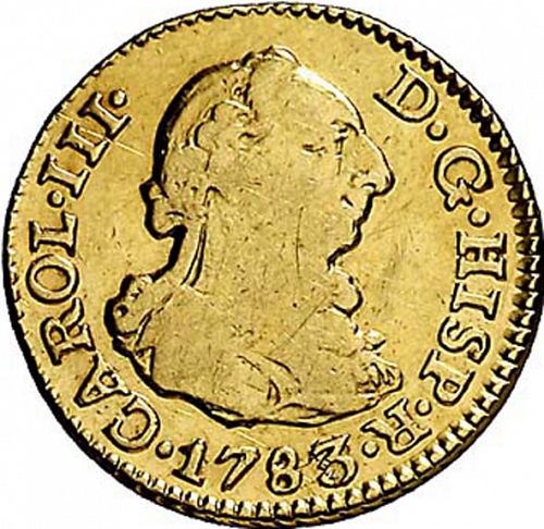 half Escudo Obverse Image minted in SPAIN in 1783CF (1759-88  -  CARLOS III)  - The Coin Database