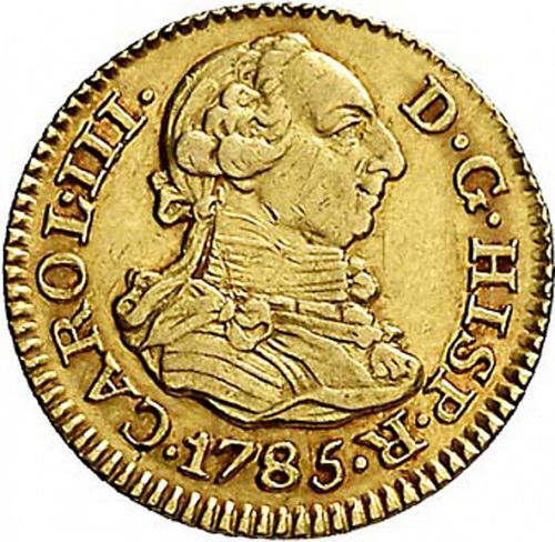 half Escudo Obverse Image minted in SPAIN in 1785DV (1759-88  -  CARLOS III)  - The Coin Database