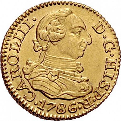 half Escudo Obverse Image minted in SPAIN in 1786DV (1759-88  -  CARLOS III)  - The Coin Database
