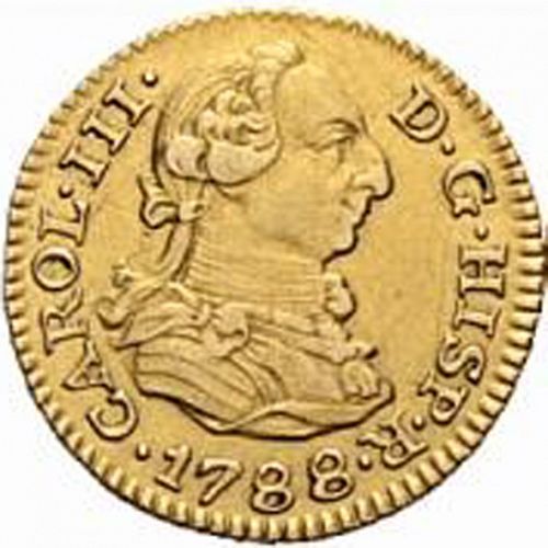 half Escudo Obverse Image minted in SPAIN in 1788DV (1759-88  -  CARLOS III)  - The Coin Database