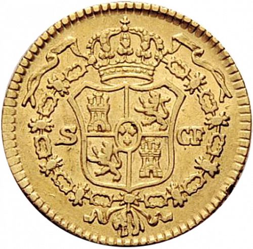 half Escudo Reverse Image minted in SPAIN in 1774CF (1759-88  -  CARLOS III)  - The Coin Database