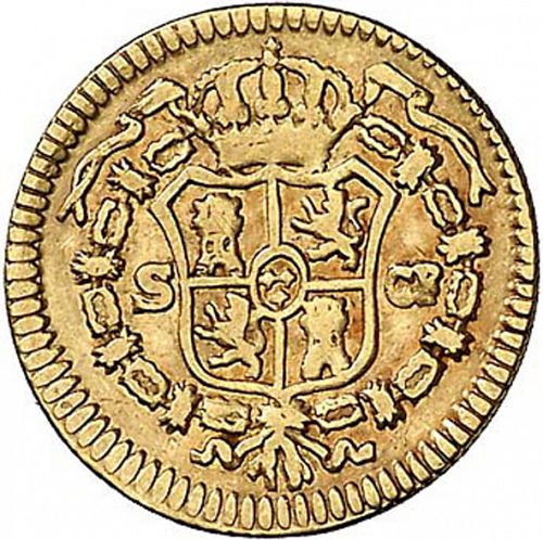 half Escudo Reverse Image minted in SPAIN in 1781CF (1759-88  -  CARLOS III)  - The Coin Database