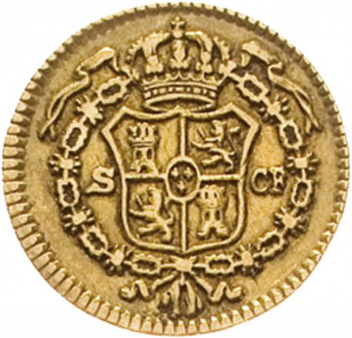 half Escudo Reverse Image minted in SPAIN in 1782CF (1759-88  -  CARLOS III)  - The Coin Database