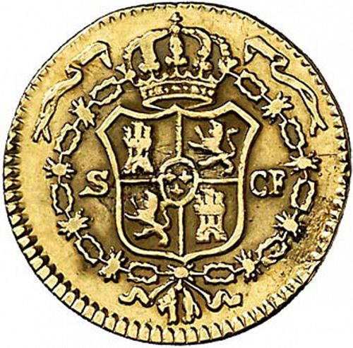 half Escudo Reverse Image minted in SPAIN in 1783CF (1759-88  -  CARLOS III)  - The Coin Database