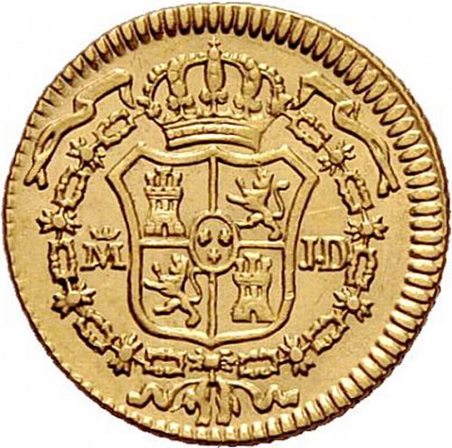 half Escudo Reverse Image minted in SPAIN in 1784JD (1759-88  -  CARLOS III)  - The Coin Database