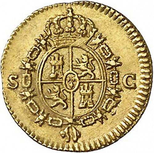 half Escudo Reverse Image minted in SPAIN in 1788C (1759-88  -  CARLOS III)  - The Coin Database