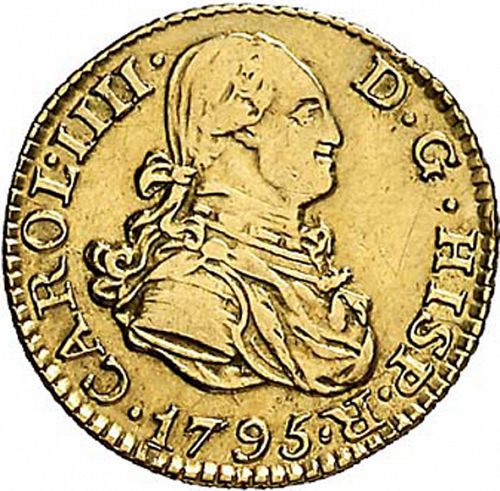 half Escudo Obverse Image minted in SPAIN in 1795MF (1788-08  -  CARLOS IV)  - The Coin Database