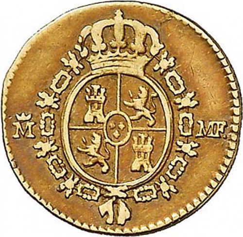 half Escudo Reverse Image minted in SPAIN in 1792MF (1788-08  -  CARLOS IV)  - The Coin Database