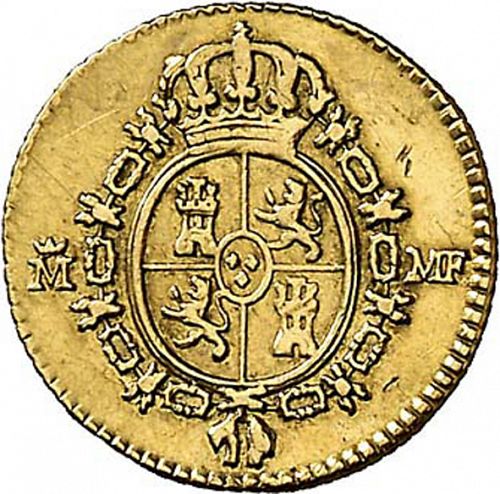 half Escudo Reverse Image minted in SPAIN in 1795MF (1788-08  -  CARLOS IV)  - The Coin Database