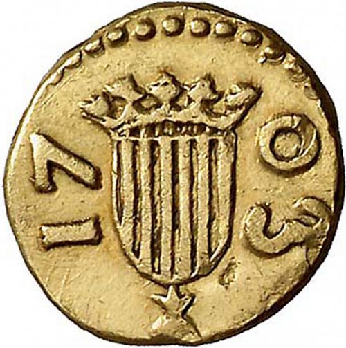 half Escudo Obverse Image minted in SPAIN in 1703 (1700-46  -  FELIPE V)  - The Coin Database