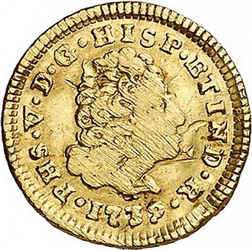 half Escudo Obverse Image minted in SPAIN in 1739JF (1700-46  -  FELIPE V)  - The Coin Database