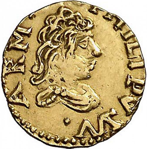 half Escudo Obverse Image minted in SPAIN in N/D (1700-46  -  FELIPE V)  - The Coin Database