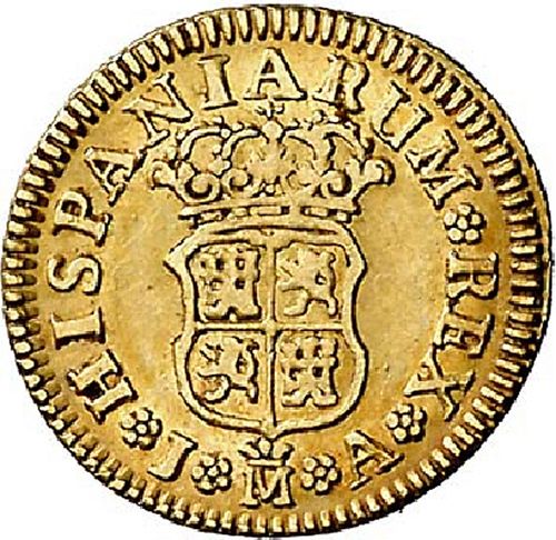 half Escudo Reverse Image minted in SPAIN in 1742JA (1700-46  -  FELIPE V)  - The Coin Database