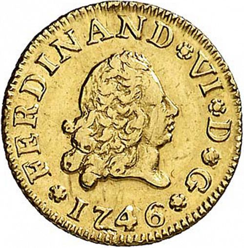 half Escudo Obverse Image minted in SPAIN in 1746AJ (1746-59  -  FERNANDO VI)  - The Coin Database