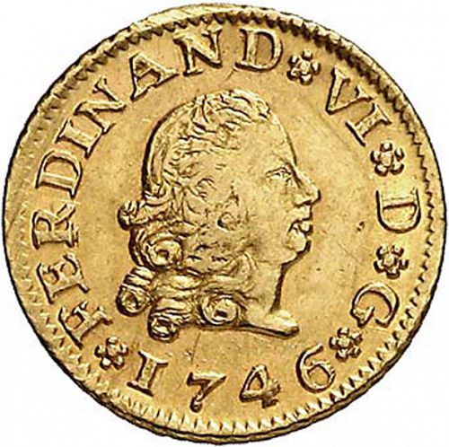 half Escudo Obverse Image minted in SPAIN in 1746PJ (1746-59  -  FERNANDO VI)  - The Coin Database