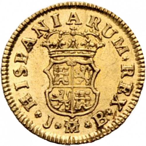 half Escudo Reverse Image minted in SPAIN in 1754JB (1746-59  -  FERNANDO VI)  - The Coin Database