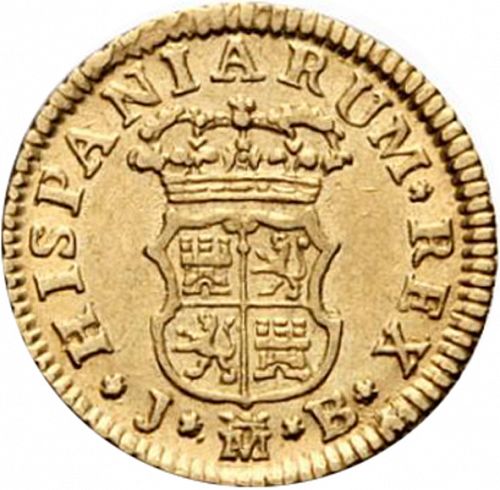 half Escudo Reverse Image minted in SPAIN in 1755JB (1746-59  -  FERNANDO VI)  - The Coin Database