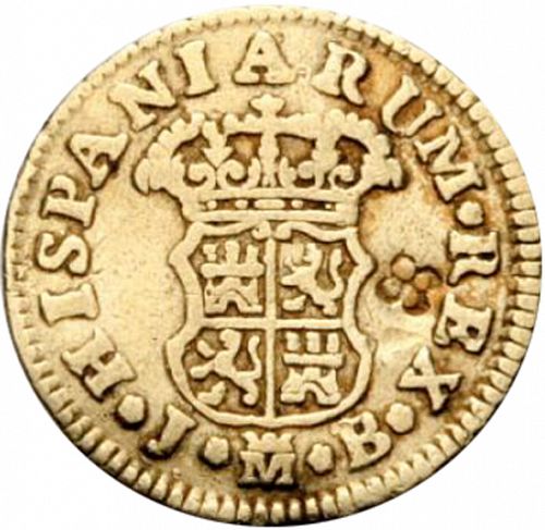 half Escudo Reverse Image minted in SPAIN in 1756JB (1746-59  -  FERNANDO VI)  - The Coin Database