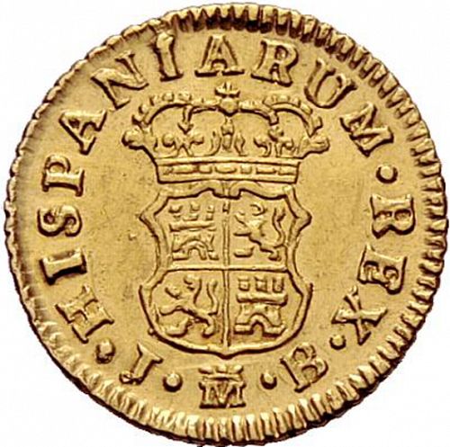 half Escudo Reverse Image minted in SPAIN in 1758JB (1746-59  -  FERNANDO VI)  - The Coin Database