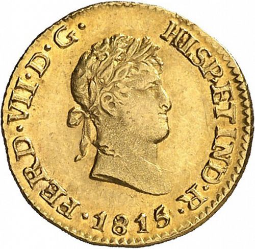 half Escudo Obverse Image minted in SPAIN in 1815JJ (1808-33  -  FERNANDO VII)  - The Coin Database