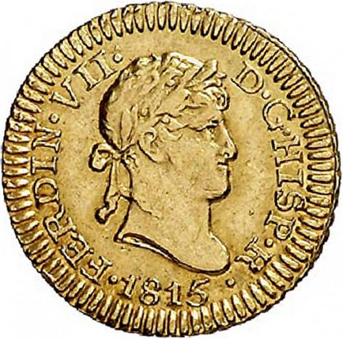half Escudo Obverse Image minted in SPAIN in 1815JP (1808-33  -  FERNANDO VII)  - The Coin Database