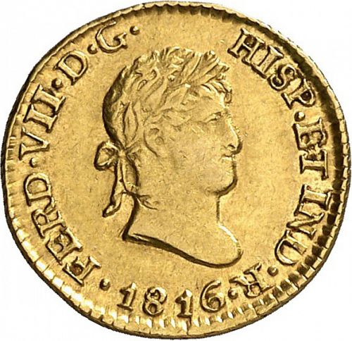 half Escudo Obverse Image minted in SPAIN in 1816JJ (1808-33  -  FERNANDO VII)  - The Coin Database