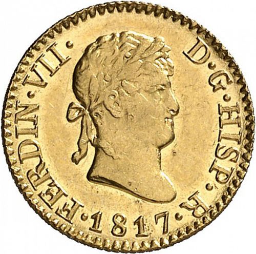 half Escudo Obverse Image minted in SPAIN in 1817GJ (1808-33  -  FERNANDO VII)  - The Coin Database