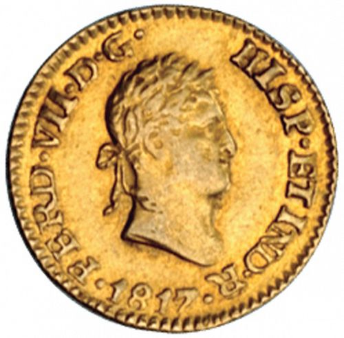 half Escudo Obverse Image minted in SPAIN in 1817JJ (1808-33  -  FERNANDO VII)  - The Coin Database