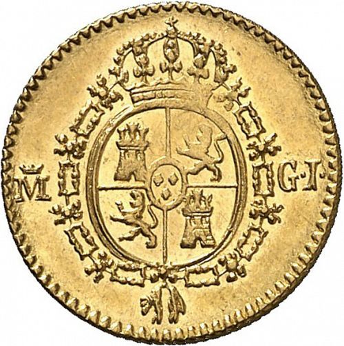 half Escudo Reverse Image minted in SPAIN in 1817GJ (1808-33  -  FERNANDO VII)  - The Coin Database