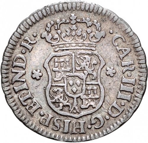 half Real Obverse Image minted in SPAIN in 1761M (1759-88  -  CARLOS III)  - The Coin Database