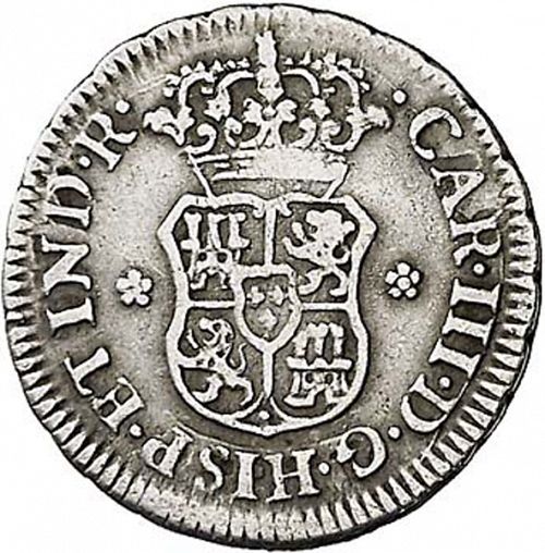 half Real Obverse Image minted in SPAIN in 1763JM (1759-88  -  CARLOS III)  - The Coin Database