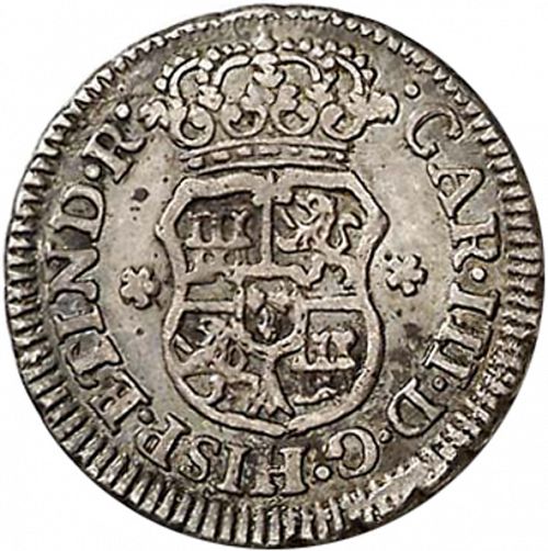 half Real Obverse Image minted in SPAIN in 1763M (1759-88  -  CARLOS III)  - The Coin Database