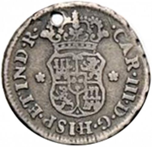 half Real Obverse Image minted in SPAIN in 1764JM (1759-88  -  CARLOS III)  - The Coin Database