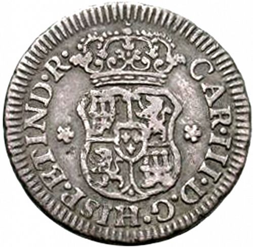 half Real Obverse Image minted in SPAIN in 1764M (1759-88  -  CARLOS III)  - The Coin Database