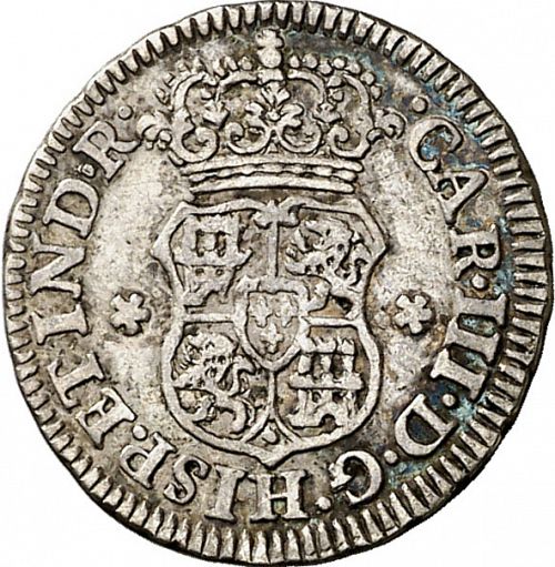 half Real Obverse Image minted in SPAIN in 1765M (1759-88  -  CARLOS III)  - The Coin Database
