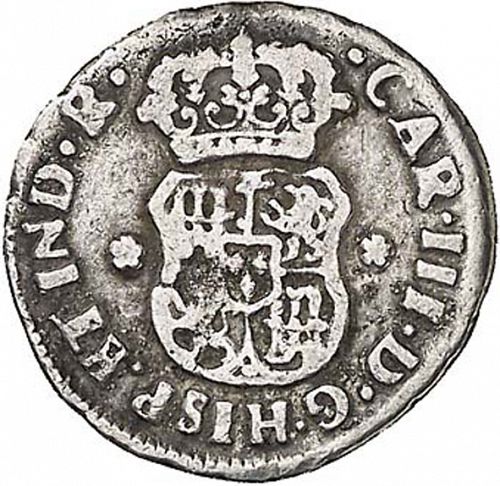 half Real Obverse Image minted in SPAIN in 1766 (1759-88  -  CARLOS III)  - The Coin Database