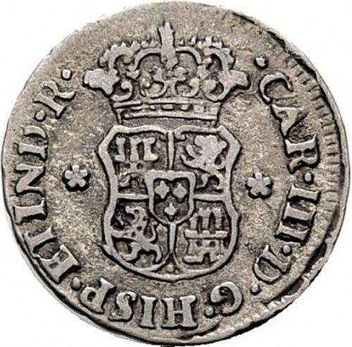half Real Obverse Image minted in SPAIN in 1767JM (1759-88  -  CARLOS III)  - The Coin Database