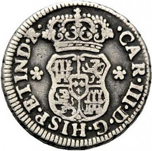 half Real Obverse Image minted in SPAIN in 1767JR (1759-88  -  CARLOS III)  - The Coin Database