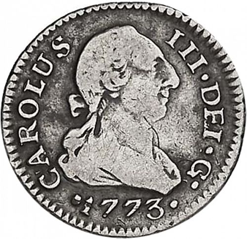 half Real Obverse Image minted in SPAIN in 1773CF (1759-88  -  CARLOS III)  - The Coin Database