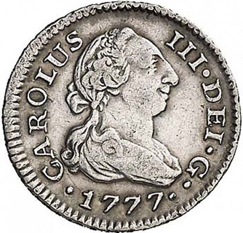 half Real Obverse Image minted in SPAIN in 1777PJ (1759-88  -  CARLOS III)  - The Coin Database