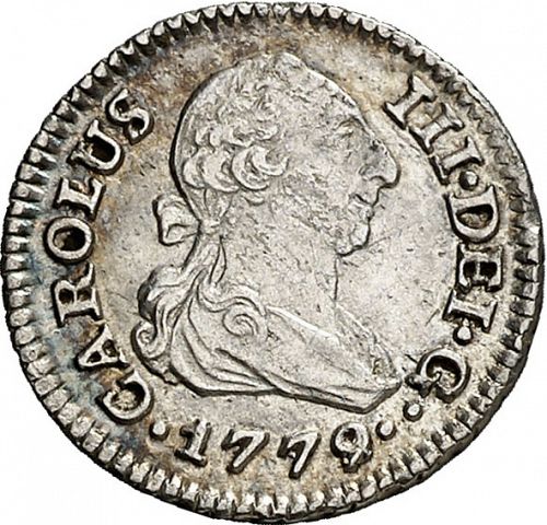 half Real Obverse Image minted in SPAIN in 1779CF (1759-88  -  CARLOS III)  - The Coin Database