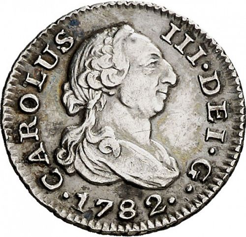 half Real Obverse Image minted in SPAIN in 1782JD (1759-88  -  CARLOS III)  - The Coin Database