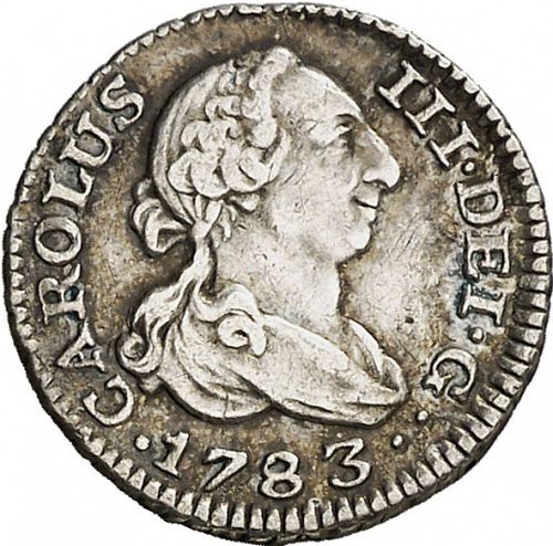 half Real Obverse Image minted in SPAIN in 1783JD (1759-88  -  CARLOS III)  - The Coin Database