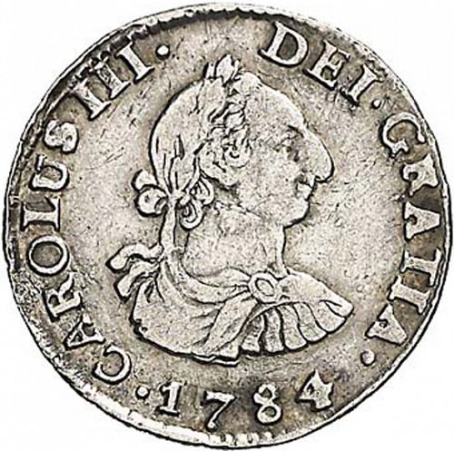 half Real Obverse Image minted in SPAIN in 1784PR (1759-88  -  CARLOS III)  - The Coin Database