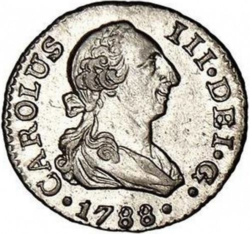 half Real Obverse Image minted in SPAIN in 1788C (1759-88  -  CARLOS III)  - The Coin Database