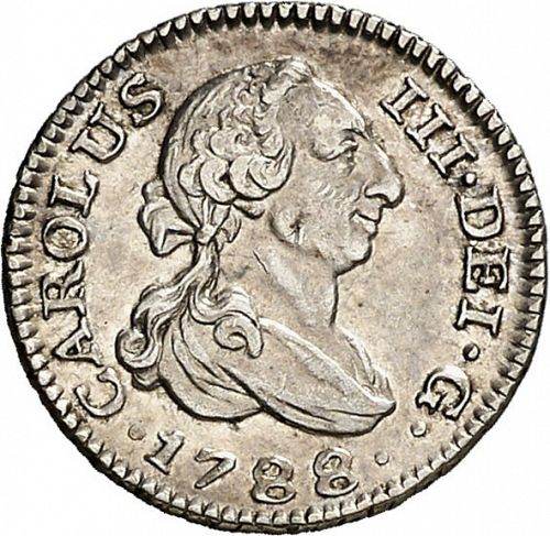 half Real Obverse Image minted in SPAIN in 1788M (1759-88  -  CARLOS III)  - The Coin Database
