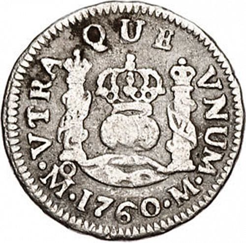 half Real Reverse Image minted in SPAIN in 1760M (1759-88  -  CARLOS III)  - The Coin Database