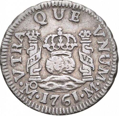 half Real Reverse Image minted in SPAIN in 1761M (1759-88  -  CARLOS III)  - The Coin Database