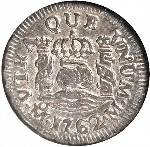 half Real Reverse Image minted in SPAIN in 1762M (1759-88  -  CARLOS III)  - The Coin Database