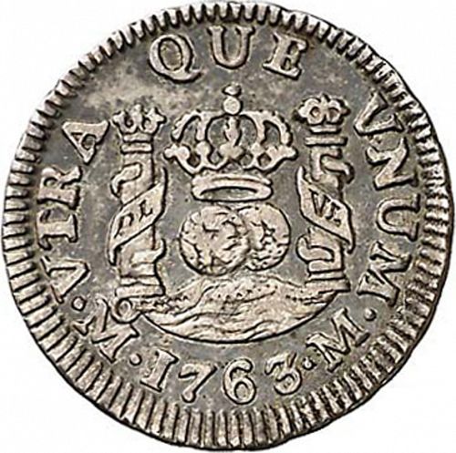 half Real Reverse Image minted in SPAIN in 1763M (1759-88  -  CARLOS III)  - The Coin Database